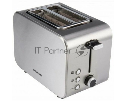 Тостер Willmark WTS-9817S (850 Вт.,7 степ.обжар.,2 отд,поддон для крошек, разморозка, центр. тостов)