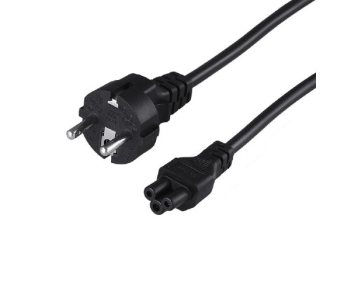 [Кабели USB и переходники] Rexant (11-1155) Шнур сетевой, евровилка–евроразъем С5, кабель 3x0,5мм?, 3м, для питания ноутбука (пакет ПВХ) 
