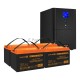 Комплект ИБП EX295990RUS + батарея 100Aч EX285656RUS 4шт (инвертор, синус, для котла) ExeGate SineTower SZ-3000.LCD.AVR.3SH.1C13.RJ.USB <3000VA/2400W, чистый синусоида, LCD дисплей, AVR, 3*Schuko+1*C13, RJ45/11, USB, линейно-интерактивный, Black> + батар