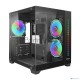 Компьютерный корпус Ginzzu V390 RGB подсветка, контроллер CRC6, 3* 12R6 FAN 12CM RGB закаленное стекло 1*USB 3.0,1*USB 2.0, AU mATX