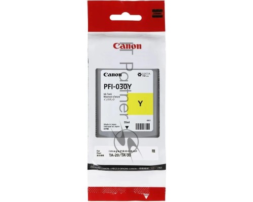 Картридж CANON Pigment Ink PFI-030 Yellow желтый (55 мл) для Canon imagePROGRAF TM-240, TM-340
