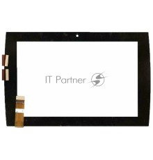 Сенсорное стекло (тачскрин) для Asus Eee Pad Slider SL101, черное с рамкой
