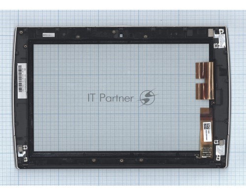 Сенсорное стекло (тачскрин) для Asus Eee Pad Slider SL101, черное с рамкой
