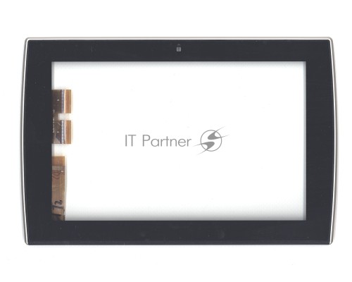 Сенсорное стекло (тачскрин) для Asus Eee Pad Slider SL101, черное с рамкой