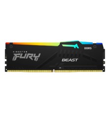 Память Kingston DDR5 DIMM 32Gb (2x16Gb) PC 48000 6000Mhz, FURY Beast Black RGB,  (KF560C36BBE2AK2-32)