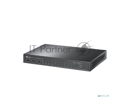 Настольный коммутатор TP-Link TL-SL1311P, 8 портов 10/100 Мбит/с с поддержкой PoE+, 2 гигабитных порта без поддержки PoE, 1 порт SFP, 802.3af/at, бюджет PoE — 65 Вт, стальной корпус
