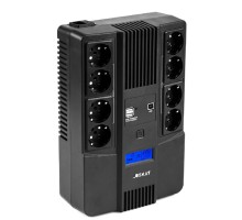 ИБП Бастион SKAT-UPS 800-AID-IN-1x9-8 {Line-interactive, 800/480Вт, LCD-дисплей, USB/ RJ-45, АКБ 1х 9Ач, сверху ЕВРО 4+4, реестр МПТ} (8933)