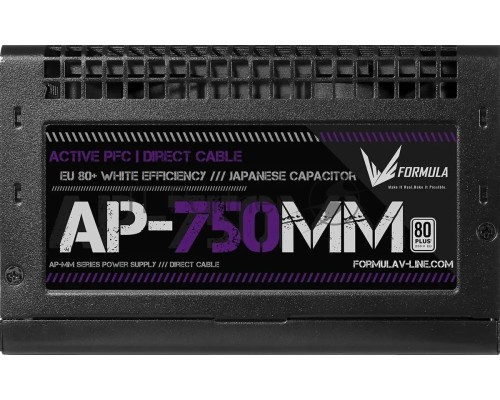 Блок питания Formula ATX 750W AP-750ММ 80 PLUS WHITE (20+4pin) APFC 120mm fan 6xSATA RTL