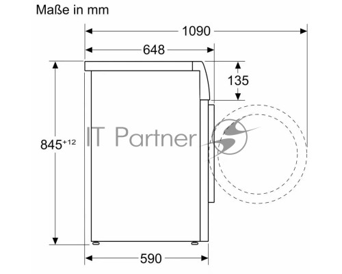 Стиральная машина Bosch Serie 8 WGB256A0ME белый, загрузка фронтальная 10 кг, 1600 об/мин., класс: А