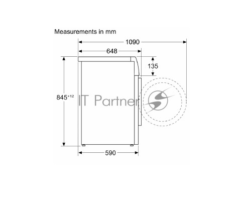 Стиральная машина Bosch Serie 8 WGB256A0ME белый, загрузка фронтальная 10 кг, 1600 об/мин., класс: А