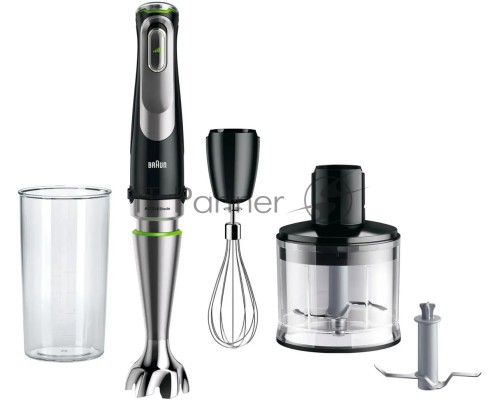 Блендер погружной Braun MQ9135XI 1200Вт черный/серебристый