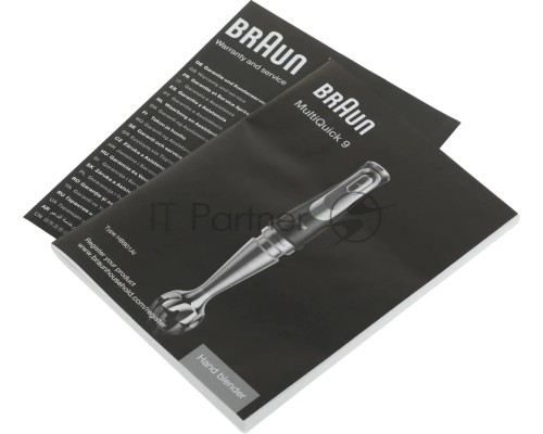 Блендер погружной Braun MQ9135XI 1200Вт черный/серебристый