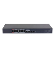 DAHUA DH-CS4220-16GT-240 16-портовый гигабитный PoE коммутатор с функцией облачного управления 16 RJ45 10/100/1000Мбит/с (PoE/PoE+/Hi-PoE),  2 RJ45 10/100/1000Мбит/с (uplink), 2 SFP 1000Мбит/с (uplink
