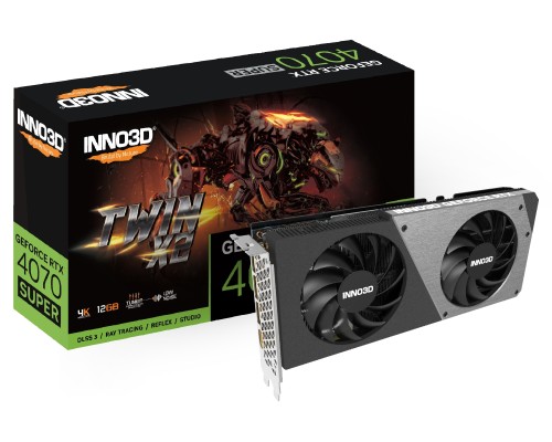 Видеокарта INNO3D RTX 4070 Super Twin X2//RTX4070, HDMI, DP*3, 12G,D6X