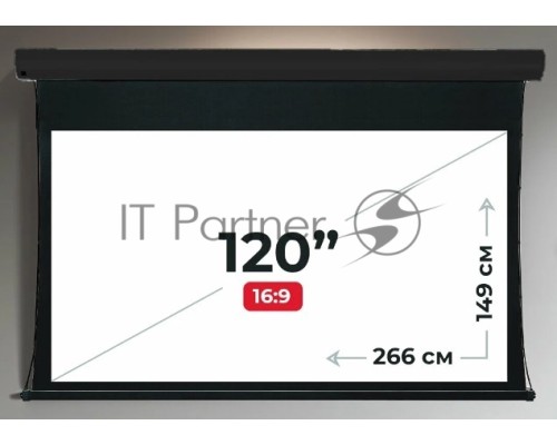 Экран для проектора S'OK Apollo SGPSMT-266x149PS бокового натяжения, ПВХ, белый корпус