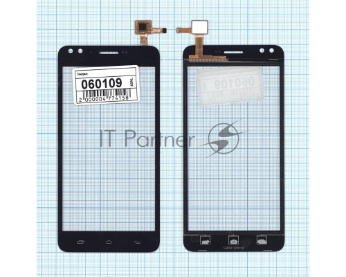 Сенсорное стекло (тачскрин) для Prestigio Muze C3 MultiPhone 3504, черное