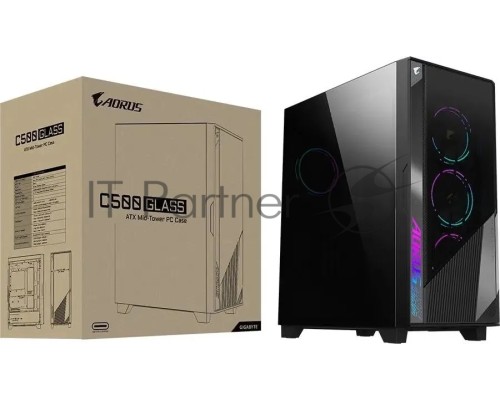 Компьютерный корпус Gigabyte AORUS AС500G черный без БП ATX 4x120mm 4x140mm 2xUSB3.0 1xUSB3.1 audio bott PSU