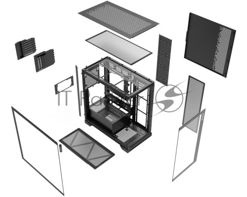 Компьютерный корпус XPG INVADER X BLACK (INVADERXMTWOF-BKCWW) Mid-Tower, Micro-ATX, Mini-ITX, Standard-ATX, USB 3.2 Gen2 Type-A, USB 3.2 Gen2 Type-C
