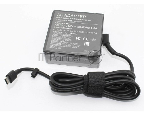 Блок питания (сетевой адаптер) для ноутбуков Asus 5V, 9V, 15V 3A, 20V, 5A (Type-C) 100W OEM