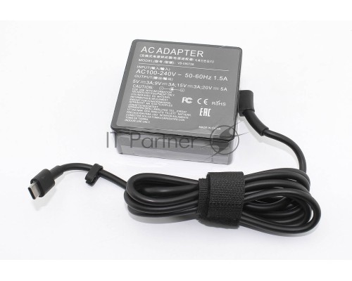 Блок питания (сетевой адаптер) для ноутбуков Asus 5V, 9V, 15V 3A, 20V, 5A (Type-C) 100W OEM