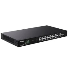 TENDA TEG1128P-24-410W Коммутатор в стойку 26GE+2SFP Ethernet Switch With 24-Port PoE (PoE бюджет 370W)