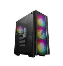 Компьютерный корпус Deepcool MATREXX 55 MESH V4 без БП, боковое окно (закаленное стекло), 3xARGB LED 140мм вентилятора спереди, 1xARGB LED 120мм вентилятор сзади, черный, ATX