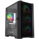 Корпус Powercase Mistral Micro X4B, Tempered Glass, 4х 120mm 5-color fan, чёрный, mATX  (CMMXB-L4)