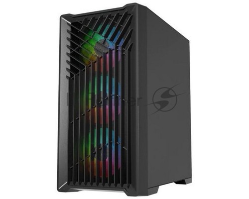 Корпус Powercase Mistral Micro X4B, Tempered Glass, 4х 120mm 5-color fan, чёрный, mATX  (CMMXB-L4)