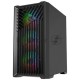 Корпус Powercase Mistral Micro X4B, Tempered Glass, 4х 120mm 5-color fan, чёрный, mATX  (CMMXB-L4)
