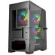 Корпус Powercase Mistral Micro X4B, Tempered Glass, 4х 120mm 5-color fan, чёрный, mATX  (CMMXB-L4)