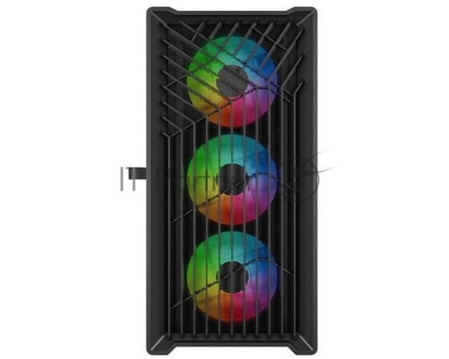 Корпус Powercase Mistral Micro X4B, Tempered Glass, 4х 120mm 5-color fan, чёрный, mATX  (CMMXB-L4)