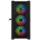 Корпус Powercase Mistral Micro X4B, Tempered Glass, 4х 120mm 5-color fan, чёрный, mATX  (CMMXB-L4)