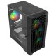 Корпус Powercase Mistral Micro X4B, Tempered Glass, 4х 120mm 5-color fan, чёрный, mATX  (CMMXB-L4)