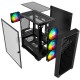 Корпус Powercase Mistral Micro X4B, Tempered Glass, 4х 120mm 5-color fan, чёрный, mATX  (CMMXB-L4)