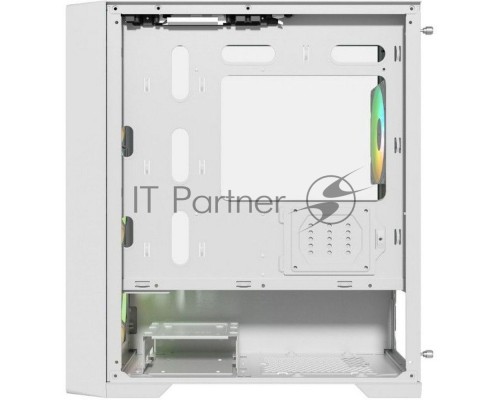 Корпус Powercase Mistral Micro X4W, Tempered Glass, 4х 120mm 5-color fan, белый, mATX  (CMMXW-L4)