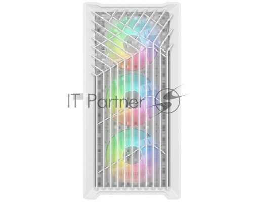 Корпус Powercase Mistral Micro X4W, Tempered Glass, 4х 120mm 5-color fan, белый, mATX  (CMMXW-L4)