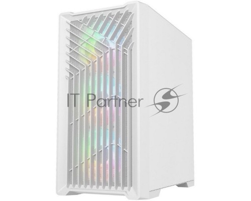 Корпус Powercase Mistral Micro X4W, Tempered Glass, 4х 120mm 5-color fan, белый, mATX  (CMMXW-L4)