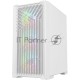 Корпус Powercase Mistral Micro X4W, Tempered Glass, 4х 120mm 5-color fan, белый, mATX  (CMMXW-L4)