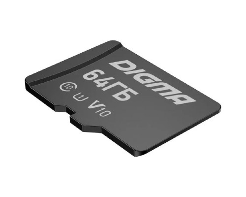 [Карта памяти ] Micro SecureDigital 64GB Digma CARD10 V10 + adapter DGFCA064A01