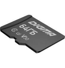 Micro SecureDigital 64GB Digma CARD30 V30 + adapter DGFCA064A03