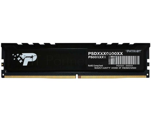 Оперативная память Patriot PSP516G520081H1 16Gb DDR5 5200 (1*16Gb) Signature Premium Радиатор 1.1 В черный Оперативная память Patriot PSP516G520081H1 16Gb DDR5 5200 (1*16Gb) Signature Premium Радиатор 1.1 В черный