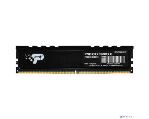 Оперативная память Patriot PSP516G520081H1 16Gb DDR5 5200 (1*16Gb) Signature Premium Радиатор 1.1 В черный Оперативная память Patriot PSP516G520081H1 16Gb DDR5 5200 (1*16Gb) Signature Premium Радиатор 1.1 В черный