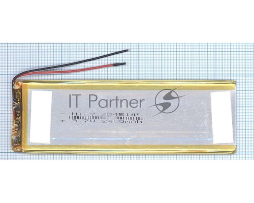 Аккумулятор Li-Pol (батарея) 3*45*145мм 2pin 3.7V/2400mAh