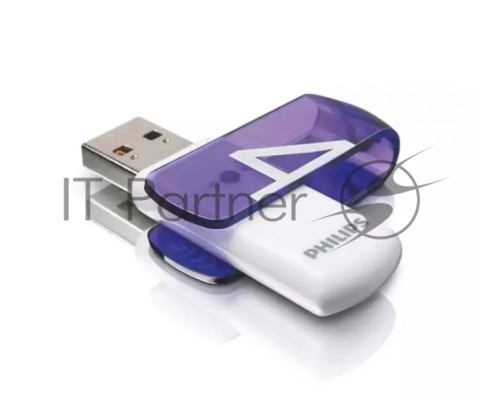 Флеш накопитель 4GB PHILIPS VIVID2.0 4GB, USB 2.0