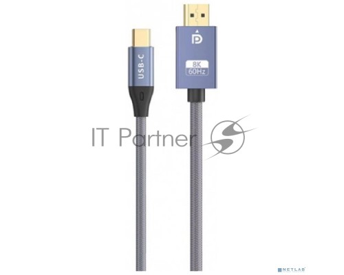 Кабель адаптер двунаправленный KS-is KS-536PB USB-C M DisplayPort 1.4 M, 1.8м премиум
