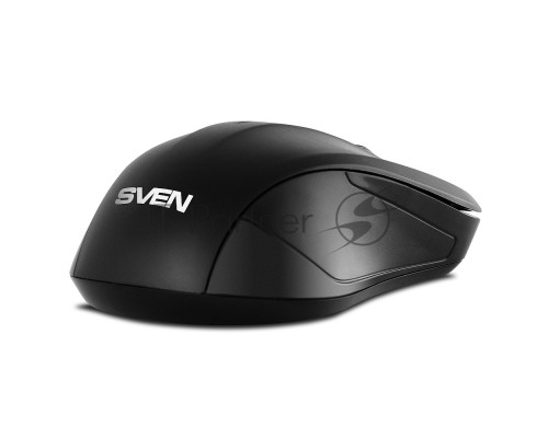 Мышь беспроводная SVEN RX-270W черный, 1600 dpi, радиоканал, USB, кнопки - 4