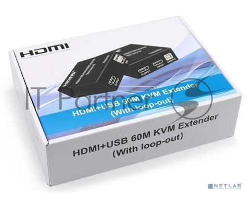 Удлинитель HDMI KVM ORIENT VE049, HDMI KVM extender (Tx+Rx), HDMI+USB+Audio удлинитель до 60 м по витой паре Cat5e/6, HDMI 1.4, 4K@30Hz/1080p@60Hz, HDCP (31211)