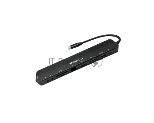 Док-станция USB-C 9-в-1 ORIGO OU3350SNPD/A1A USB 3.0, 2xUSB 2.0, USB-C/PD 3.0, HDMI, Gigabit LAN, SD/TF/microSD, TRRS, Mic