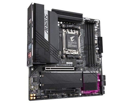 Материнская плата GIGABYTE B650M AORUS ELITE, Socket AM5, AMD B650, 4xDDR5, 4xSATA, 2xM.2, 1xPCI-E 4.0 x16, 1xPCI-E 4.0 x4, 1xHDMI, 1xDP, 1x 2.5Gb LAN, 5xUSB-A 3.2 Gen 1, 2xUSB-A 3.2 Gen 2, 4xUSB-A 2.0, 1xUSB-C 3.2 Gen 2, 2x3.5 мм, 7.1, Micro-ATX