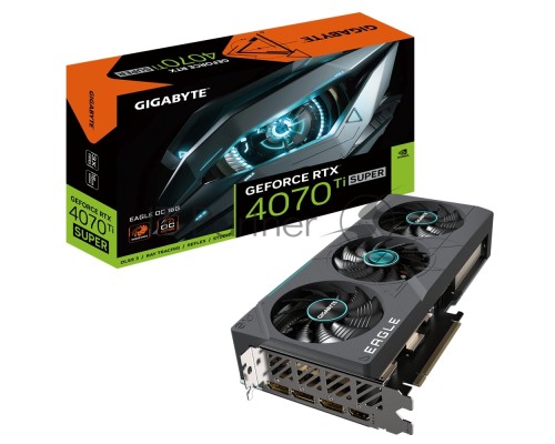 Видеокарта Gigabyte GV-N407TSEAGLE OC-16GD RTX4070Ti SUPER EAGLE OC 16GB GDDR6X 256-bit DPx3 HDMI 3FAN RTL